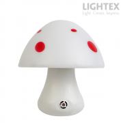 LED нощна лампа за контакт MUSHROOM 0.5W 220V 7000K 10lm с фотоклетка Lightex