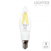 LED лампа FILAMENT COB 4W 220V E14 B35 CW  6500K Visiblelux