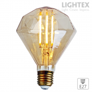 Led лампа FILAMENT 6W 220V E27 Diamond Gold 2700K Lightex
