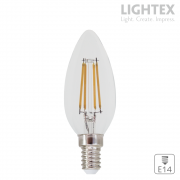 LED лампа FILAMENT 6W 220V E14 C35 CL 3000K 806lm Lightex