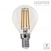 LED лампа FILAMENT 6W 220V E14 P45 CL 3000K 806lm Lightex