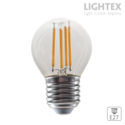 LED лампа FILAMENT 6W 220V E27 G45 CL 3000K 806lm Lightex