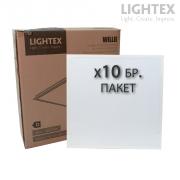 LED панел Willie за вграждане/Армстронг/ 595x595x18mm 40W 220V 4000K 4800lm бял Lightex - 10 броя