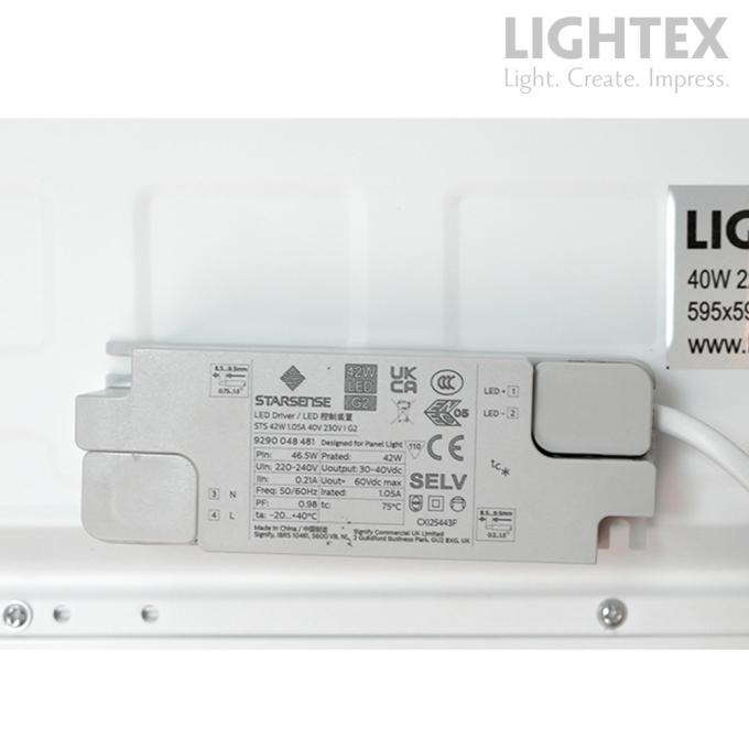 LED панел Willie за вграждане/Армстронг/ 595x595x18mm 40W 220V 4000K 4800lm бял Lightex - 10 броя