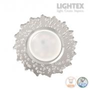 Луна стационарна кръгла прозрачен акрил с LED лента 3W 4000K 170lm LS500170 GU10 max.7W LED Ø100x20mm/cut 65mm Lightex