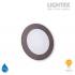 LED луна BEKA за вграждане влагозащитена 220V 9W IP54 CCT 765lm Ø128mm/cut 110mm цвят венге Lightex