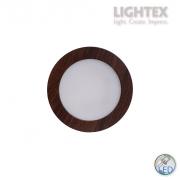 LED луна BEKA за вграждане влагозащитена 220V 12W IP54 CCT 1020lm Ø145mm/cut 125mm цвят венге Lightex