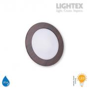 LED луна BEKA за вграждане влагозащитена 220V 18W IP54 CCT 1530lm Ø170mm/cut 150mm цвят венге Lightex