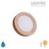 LED луна BEKA за скрит и открит монтаж влагозащитена 220V 12W IP54 CCT 1020lm Ø145xH31mm/ cut Ø125mm цвят бук Lightex