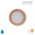 LED луна BEKA за скрит и открит монтаж влагозащитена 220V 12W IP54 CCT 1020lm Ø145xH31mm/ cut Ø125mm цвят бук Lightex
