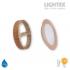 LED луна BEKA за скрит и открит монтаж влагозащитена 220V 12W IP54 CCT 1020lm Ø145xH31mm/ cut Ø125mm цвят бук Lightex