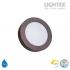 LED луна BEKA за скрит и открит монтаж влагозащитена 220V 12W IP54 CCT 1020lm Ø145xH31mm/ cut Ø125mm цвят венге Lightex