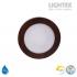 LED луна BEKA за скрит и открит монтаж влагозащитена 220V 12W IP54 CCT 1020lm Ø145xH31mm/ cut Ø125mm цвят венге Lightex