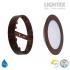 LED луна BEKA за скрит и открит монтаж влагозащитена 220V 12W IP54 CCT 1020lm Ø145xH31mm/ cut Ø125mm цвят венге Lightex