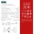 LED луна BEKA за скрит и открит монтаж влагозащитена 220V 12W IP54 CCT 1020lm Ø145xH31mm/ cut Ø125mm цвят венге Lightex