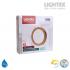 LED луна BEKA за скрит и открит монтаж влагозащитена 220V 18W IP54 CCT 1530lm Ø170xH31mm/ cut Ø150mm цвят бук Lightex