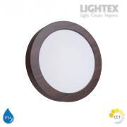LED луна BEKA за скрит и открит монтаж влагозащитена 220V 24W IP54 CCT 2040lm Ø225xH32mm/ cut Ø205mm цвят венге Lightex