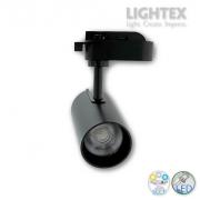 LED прожектор за шина DIEGO 10W 220V 3000K/4000K/5000K 800lm с ключ за смяна на цветна температура Ø60х110mm черен Lightex