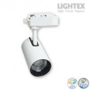 LED прожектор за шина DIEGO 10W 220V 3000K/4000K/5000K 800lm с ключ за смяна на цветна температура Ø60х110mm бял Lightex