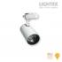 LED прожектор за шина DIEGO 30W 220V 3000K/4000K/5000K 3000lm с ключ за смяна и цветна температура Ø75х160mm бял Lightex