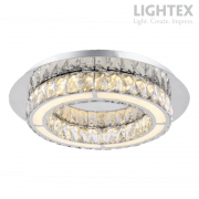 LED полилей ALICE 20W 4000K Ø500мм стомана+кристал Lightex