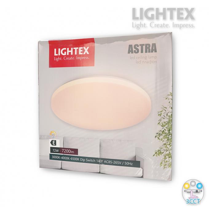 LED плафон ASTRA 72W max 3CCT Dip Switch 7200lm Ø580 IP20 Lightex