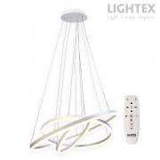 LED Полилей CATERINA бял с дистанционно 135W 3000K-6500K 8100lm 220V 800x800x1000mm Lightex