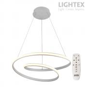 LED Полилей CATERINA бял с дистанционно 60W 3000K-6500K 3600lm 220V ф550x80mm Lightex