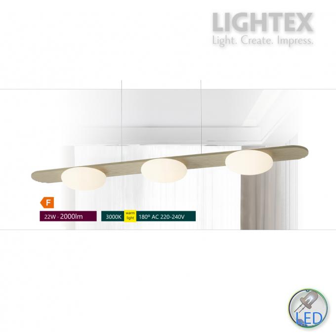 LED полилей KALMEA 22W 3000K 220V 2000lm 1000x165mm каки Lightex