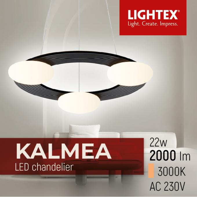 LED полилей KALMEA 22W 3000K 220V 2000lm Ø560mm черен Lightex