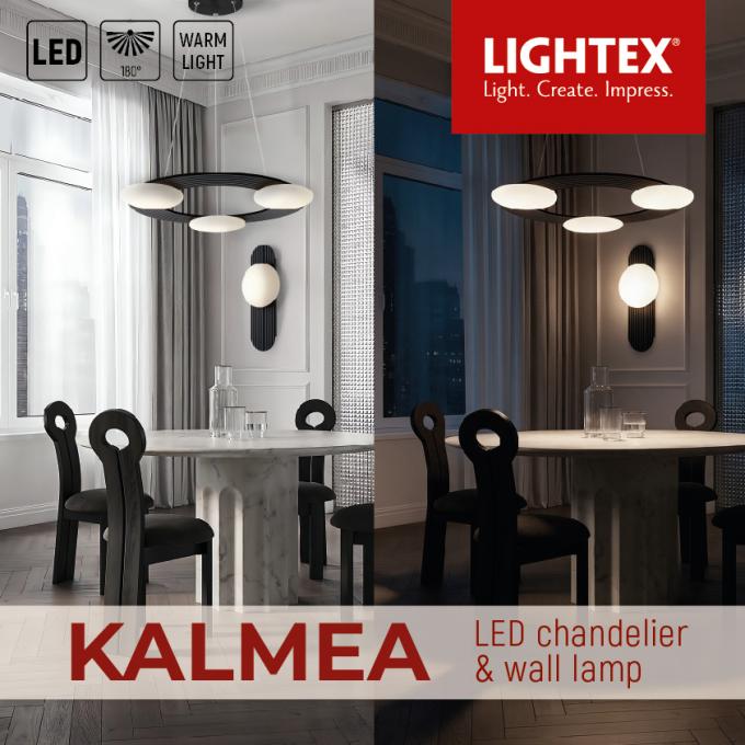 LED полилей KALMEA 22W 3000K 220V 2000lm Ø560mm черен Lightex