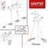 LED полилей KALMEA 22W 3000K 220V 2000lm Ø560mm черен Lightex