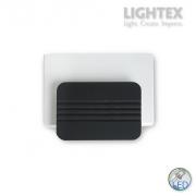 LED аплик GENEVA 8W 3000K 220V 500lm 160x190xH50mm бяло+черно Lightex